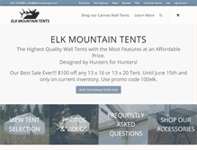 Tablet Screenshot of elkmountaintents.com